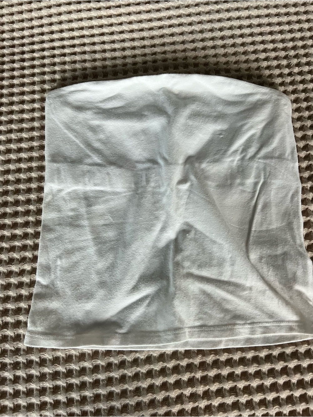 White Strapless Tube Top